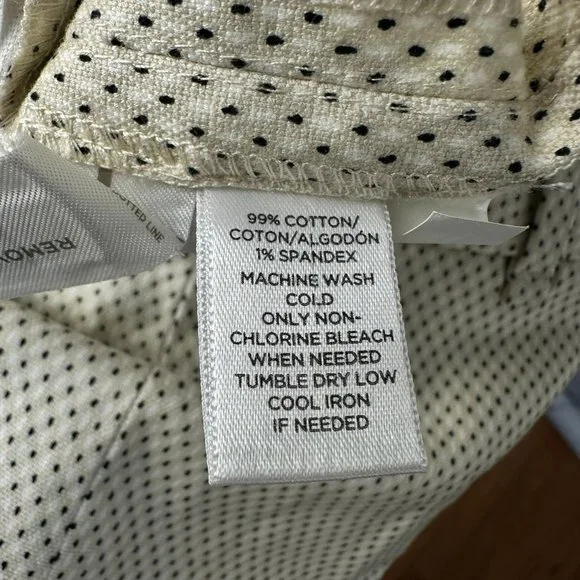 LOFT Petites Marisa‎ Polka Dot Shorts, Size 6P, Cream w/ Black/White Dots, NWOT - Picture 6 of 9